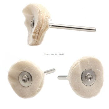 

For Hot 10Pcs Cloth Cotton Pad Polishing Shank Wheel Rotary Tool Set Accessories 25MM Promotion