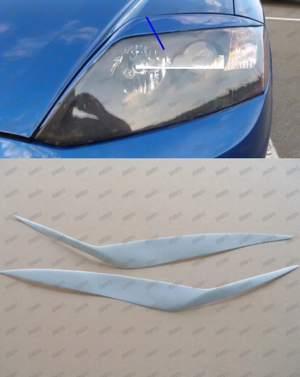 Неокрашенная Стекловолоконная фара веки и брови для Hyundai Tiburon купе 2002-2006 |