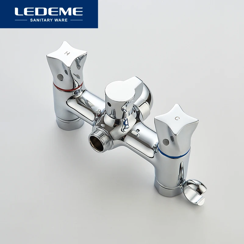 Günstig LEDEME Top Qualität Bad Dusche Armaturen Set Mixer Dusche Badewanne Regen Dusche Set Toilette Große Dusche Kopf L3187
