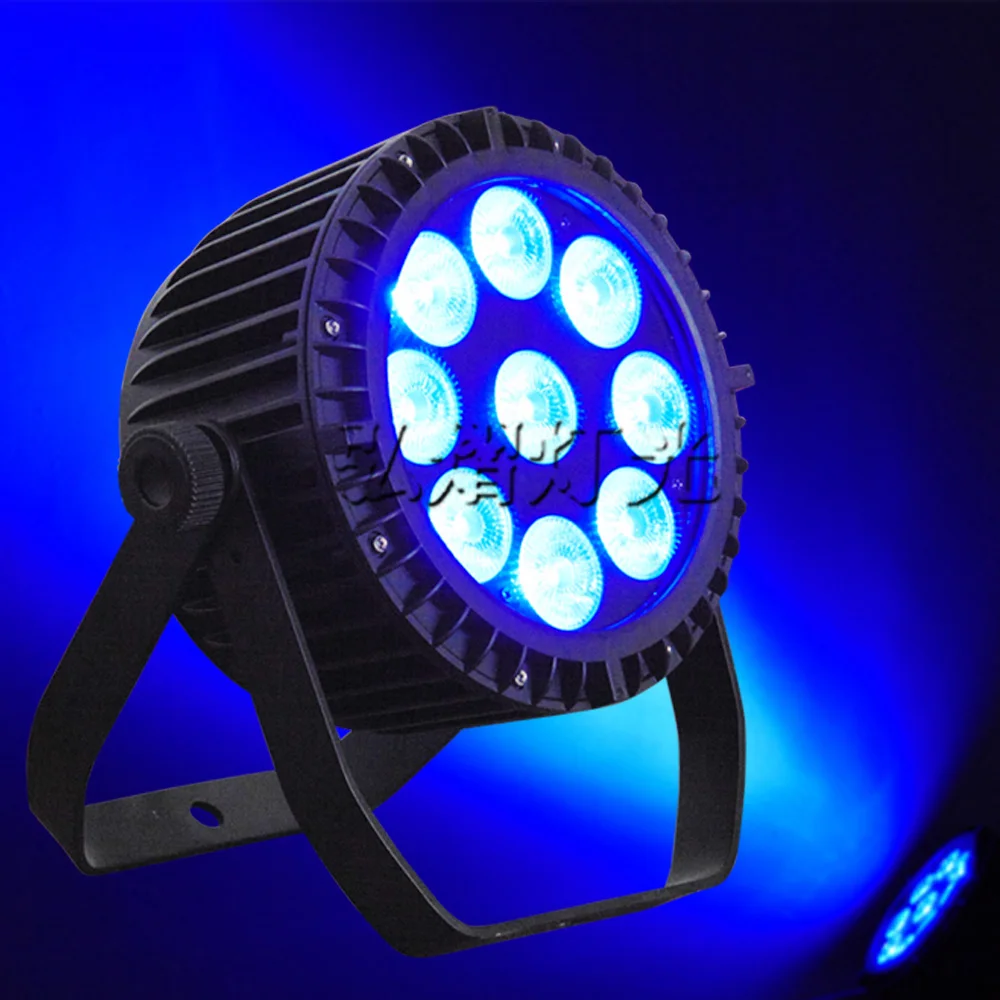 

Fast shipping 9X18W led Par lights RGBWA UV 6in1 flat par led dmx512 disco lights professional stage dj equipment