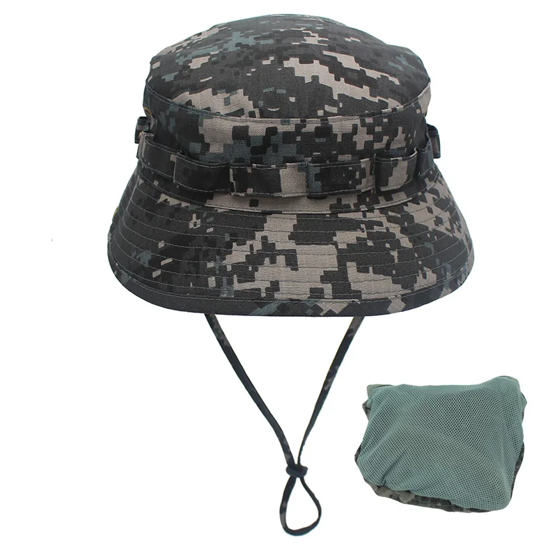 Outfly цифровая камуфляжная армейская шляпа для отдыха на природе Мужская короткая bri шляпа оптом Солнцезащитная бионическая шляпа для джунглей Панама - Цвет: dark grey