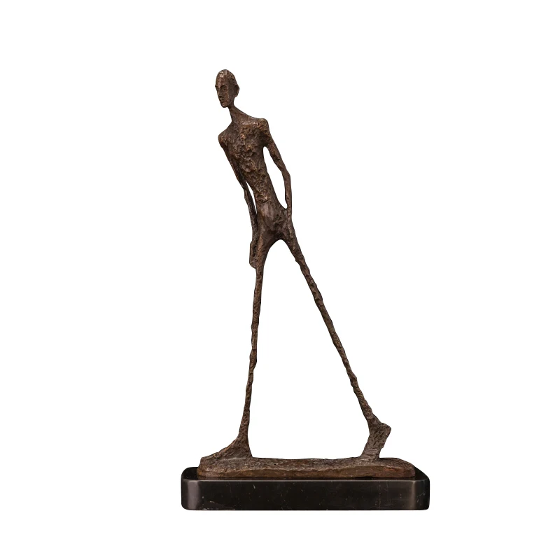 Бронзовая скульптура Giacometti абстрактная статуя ходячих людей Декоративная скульптура