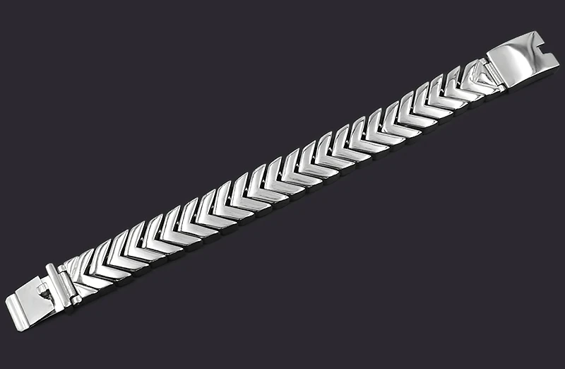 Dolaime браслет из нержавеющей стали серебряного цвета в форме стрелки для мужчин повседневный Дикий браслет 24 см* 17 мм GB446