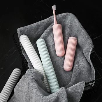 

Fashion Protect Toothbrush Tube Cover case Household Travel Portable Dustproof Toothbrush Case Box 3.1*3.1*21.9cm