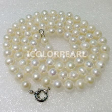 WEICOLOR 85 см длиной/9-10 мм Nearround белый пресноводный жемчуг свитер ожерелье