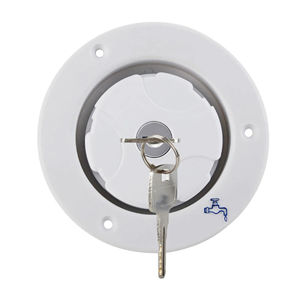 

RV Accessories Gravity Water Inlet with Lock Water Inlet Car with Water Cover White
