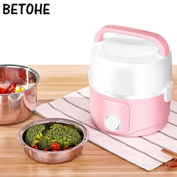 

Electric Lunch Boxes Heated Food Containers Two Three Layer Portable Round 220v Food Warmer Healthy School Lunch Containers