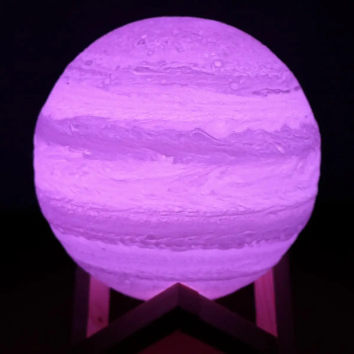 3D Jupiter night light Print 7 Color Moon Lamp Change Pat Sensor Lamp Rechargeable Usb Led Night