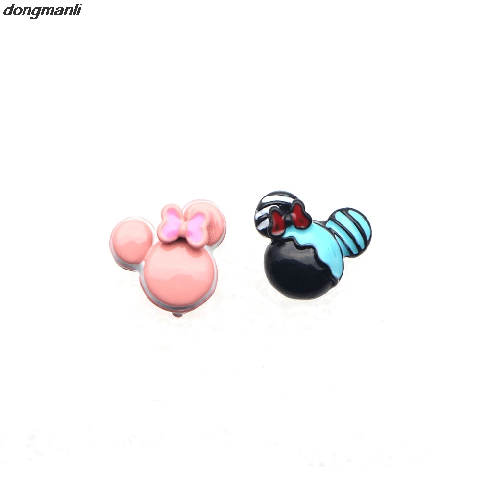 

WS942 Lovely Cartoon Animal mouse Head Stud Earrings With Cute Bowknot Women Girls Kids Gift Fashion Ear Jewelry