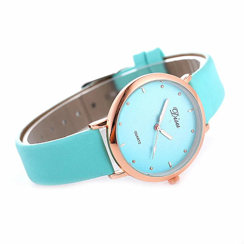 Современные красивые женские модные часы с кожаным ремешком аналоговые кварцевые круглые наручные часы bayan kol saati A2
