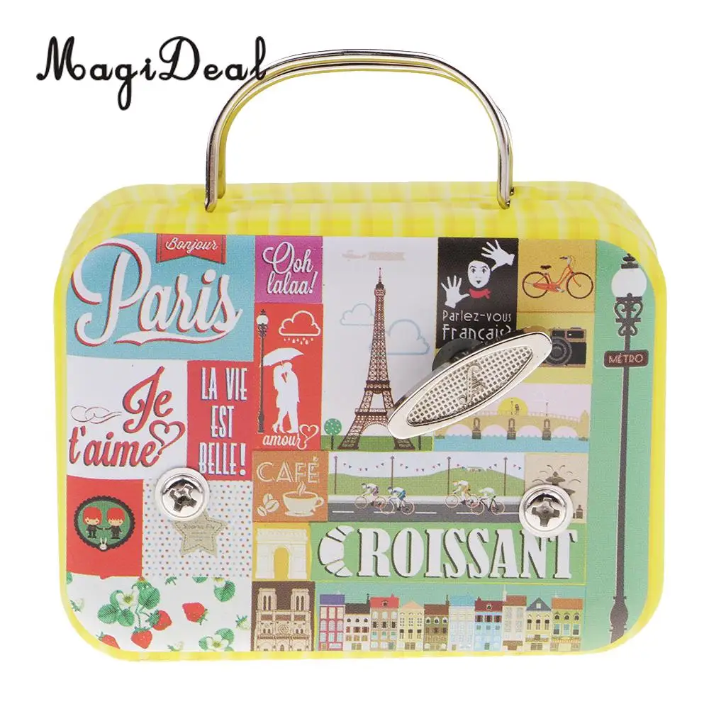 MagiDeal Play 'Innocent' Luggage Suitcase Wind-up Miniature Music Box for Girls Christmas Gift