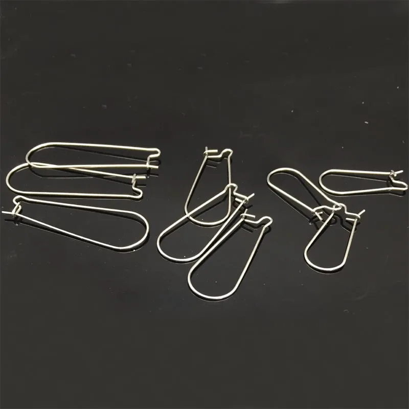 

10pcs/lot 10*25mm/12*33mm/14*39mm Korea Style fashion Kidney stainless steel ear hook wire clasp fit jewelry diy findings