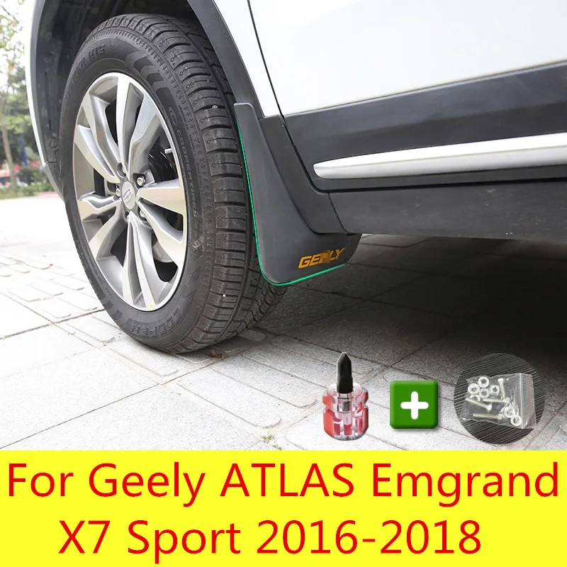 

fender Original car Hole position Soft glue Mudguard protection car Accessories For Geely ATLAS Emgrand X7 Sport 2016-2018