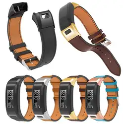 Роскошные кожаные замена наручные часы ремешок для Garmin VIVOsmart HR Носимых устройств smartwatch relogios фитнес трекер