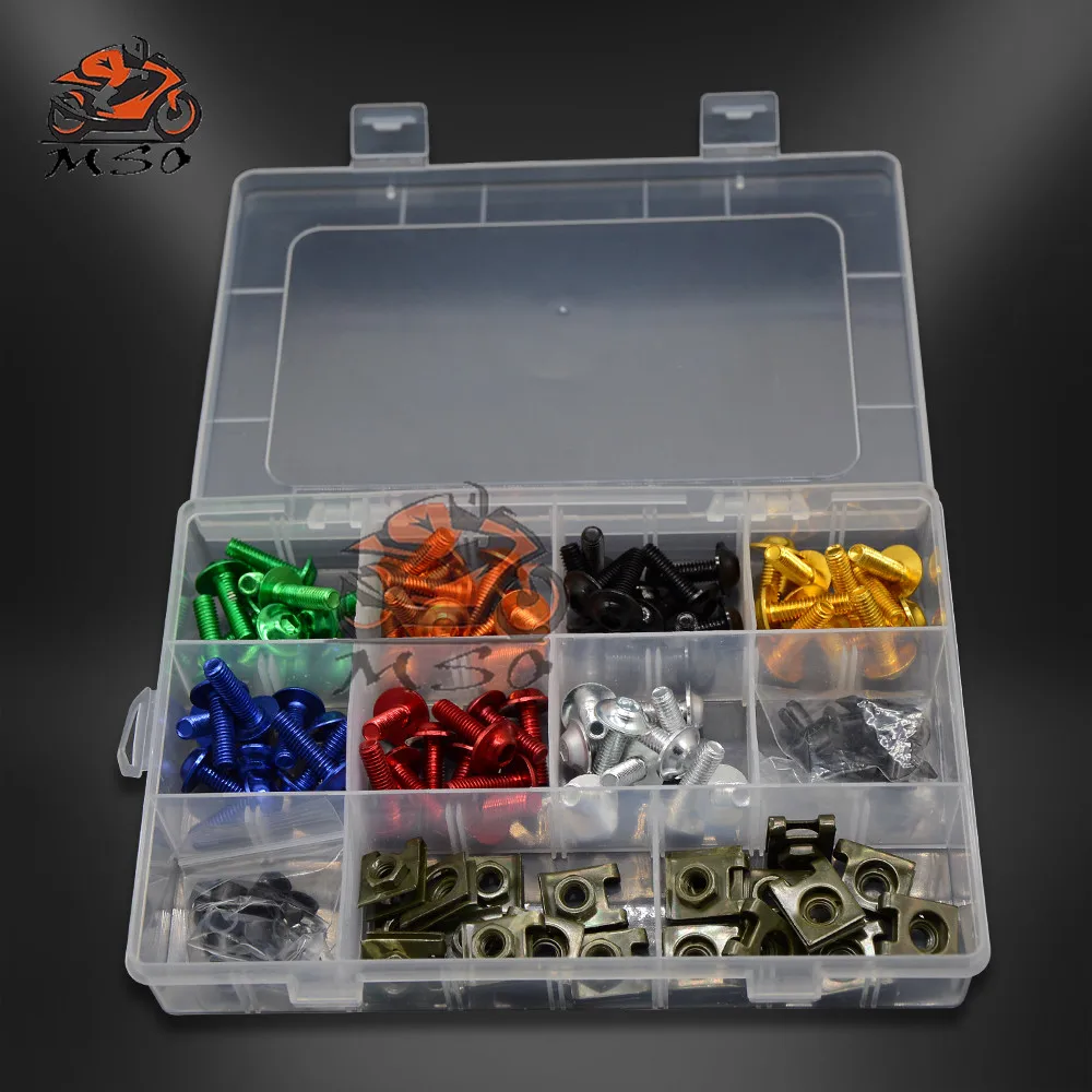 

Universal Motorcycle Fairing Bolts Nuts Fastener Clips Screws New For honda CB600F CB400 CBR 250R 300R 600RR CBR600 F4