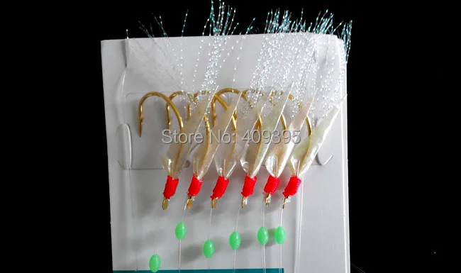 

100 packages 10# 12# 14# 16# 18# 20# Sabiki Rig Shrimp Sabiki Rigs Soft fishing lure with Strong Fishing hook