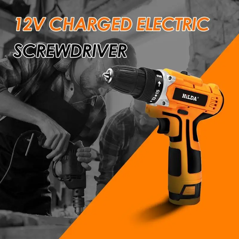 12V аккумуляторная электрическая отвертка Перезаряжаемые литий Батарея высокий