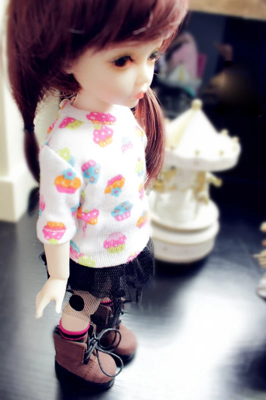D01-P384 детская игрушка ручной работы 1/6 кукла аксессуары BJD/Sd одежда хлопок Милая футболка с коротким рукавом костюм