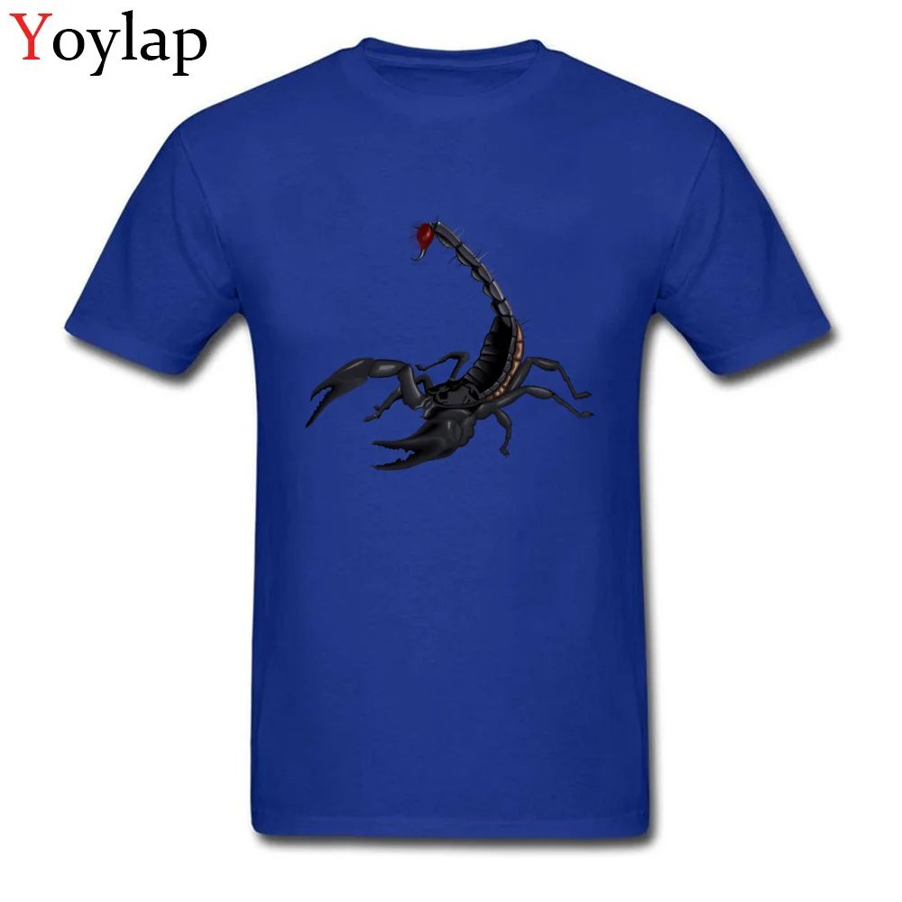 scorpion12131 O-Neck Mens T-shirts Summer/Autumn Custom Tops T Shirt Short Sleeve 2017 New Fashion Cotton Custom Tee Shirts blue