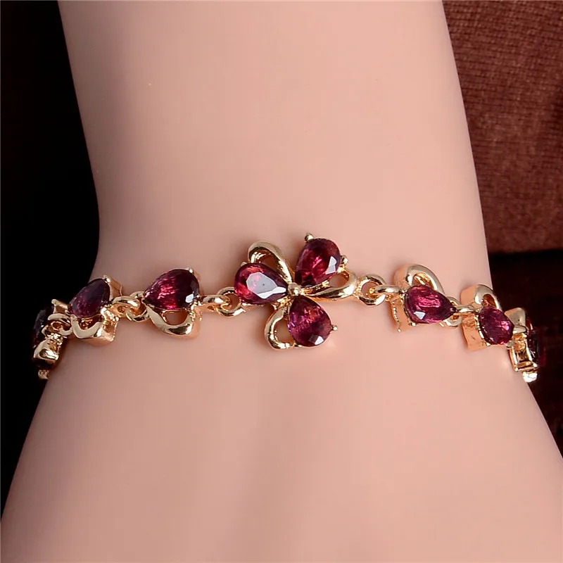 SHUANGR, Роскошные браслеты с кристаллами для женщин, женский браслет-цепочка, сияющий AAA кубический циркон, капля воды, браслет, ювелирное изделие - Окраска металла: H269