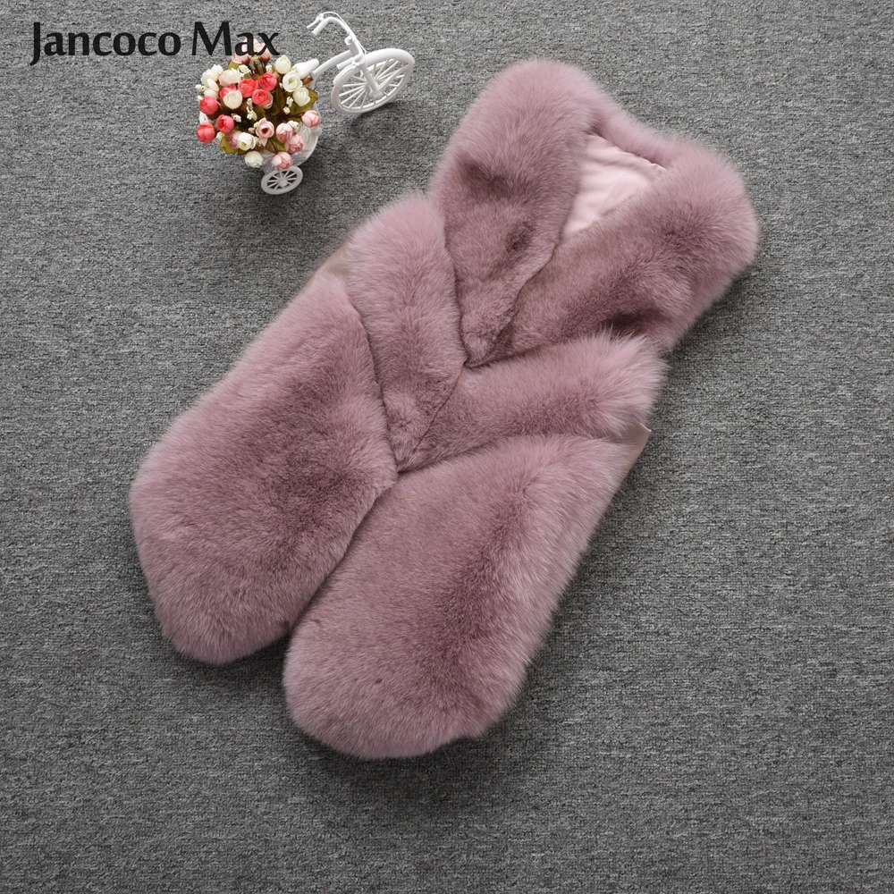 

2019 New Style Women Real Fox Fur Vest Fashion Fur Gilets High Quality Winter Warm Waistcoat S7427