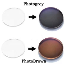 1.56 Transition Photochromic Glasses Optical Lenses For Myopia Sunglasses Degree Grau