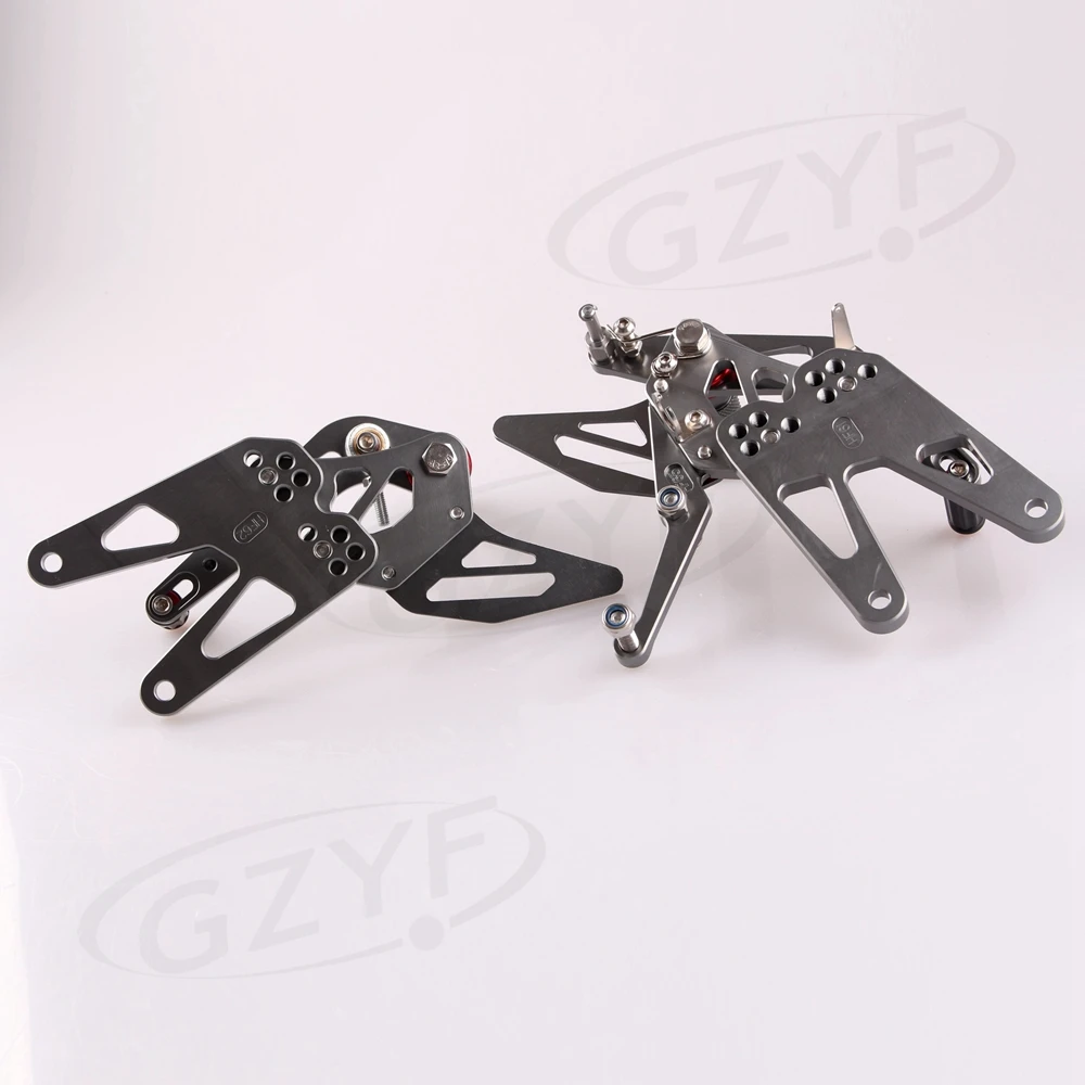 ЧПУ гоночный мотоцикл Rearset Регулируемые подножки для Yamaha YZF R6 2003 2004 2005& YZF R6S 2006 2007 2008 2009