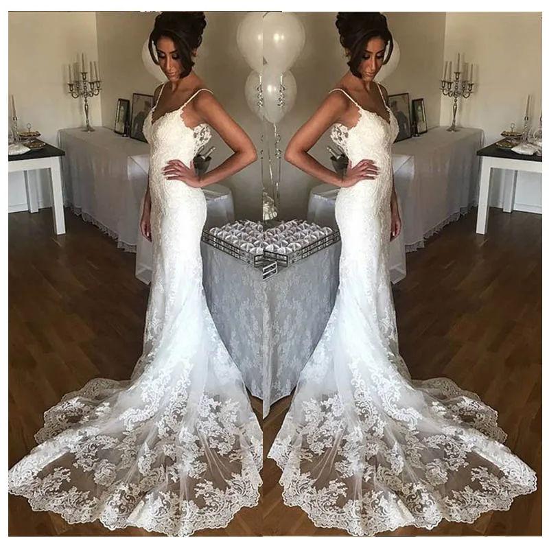 LORIE сексуальное свадебное платье Русалка без рукавов Vestidos de novia, официальное свадебное платье на заказ, свадебные платья без спинки