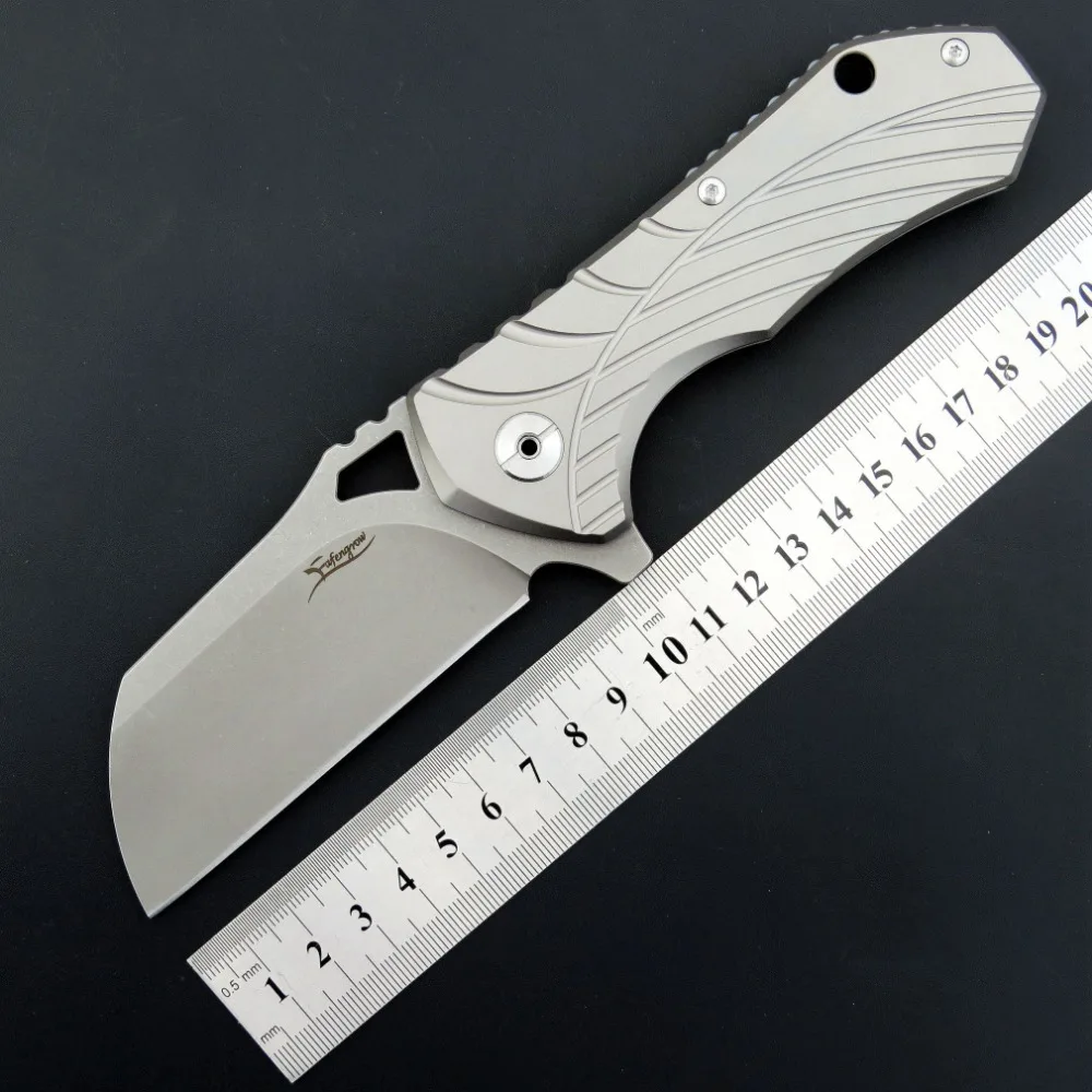 Eafengrow EF901 58 60HRC D2 лезвие TC4 ручка складной нож инструмент для выживания кемпинга