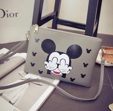 Сумка для подгузников Disney с Микки Маусом Модный мессенджер из искусственной кожи