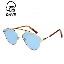 Dave Marca Cat Eye Sunglasses Mujeres de Lujo de Conducción Gafas de Sol femenina Rosa Claro Azul Lente gafas de Sol gafas de sol mujer UV400