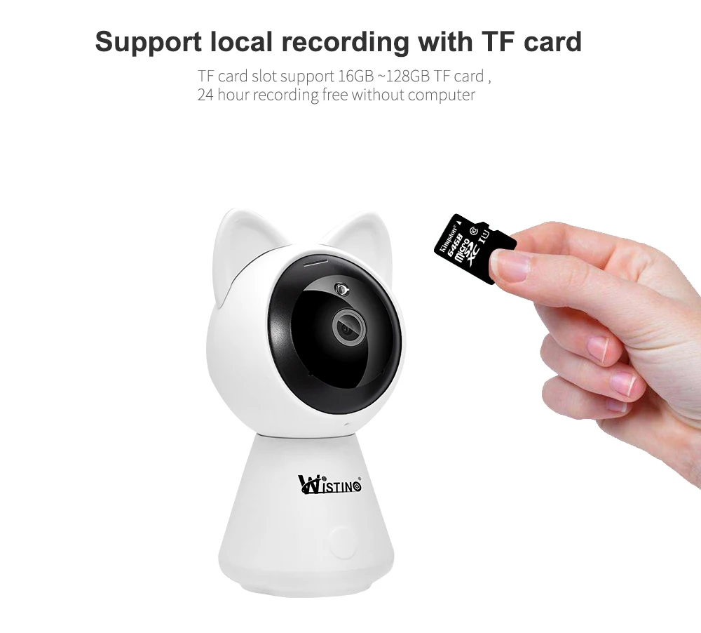 Wistino CCTV Wireless HD 1080P IP Camera PTZ Video Baby Monitor Wifi Smart Home Camera Surveillance Security IP Camera Night Vision  (6)