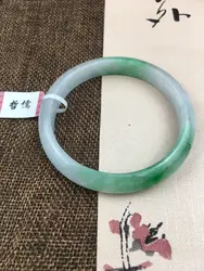 Zheru ювелирные изделия чистый натуральный жадеитовый браслет 54-62 мм натуральный зеленый фиолетовый двухцветный женский подарок подарите