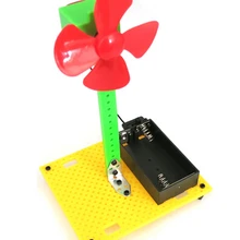 Четырехлистный многоцветный пластиковый пропеллер модель вентилятора DIY Science and technology Paddle вентилятор ветряная мельница модуль запасные части