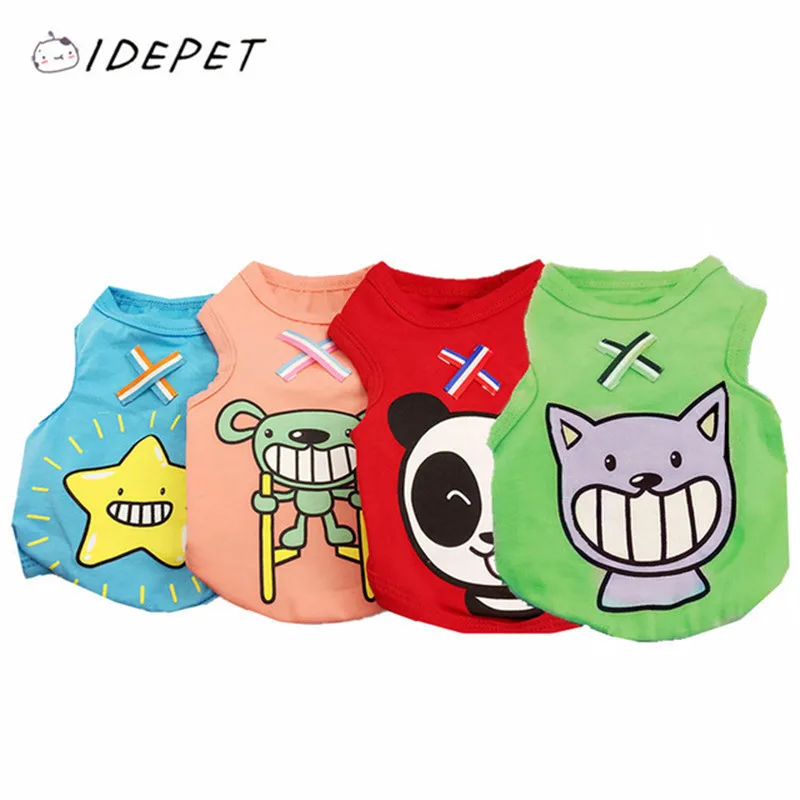 

Summer Pet Dog Shirts Puppy Vest Printed Dog Clothes for Small Medium Dogs Spring Breathable Pet Apparel 9dy30