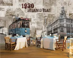 Обои на заказ, Старый Шанхай, архитектурная ностальгическая Ретро ТВ фон, Настенная гостиная, спальня, 3d обои