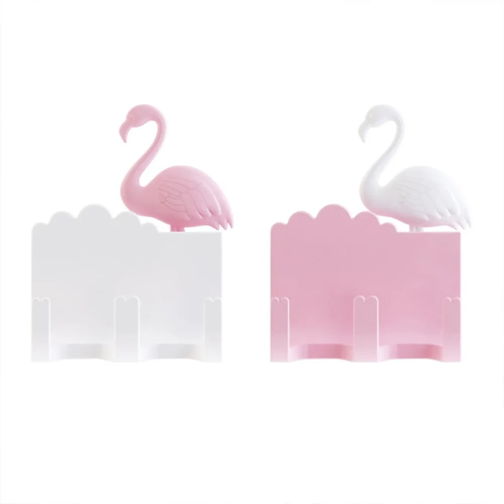 

Clothes Hook For Kids Room Wall Decorate Children Room Eco Friendly Flamingo Hanger Hook Punch-free seamless hook