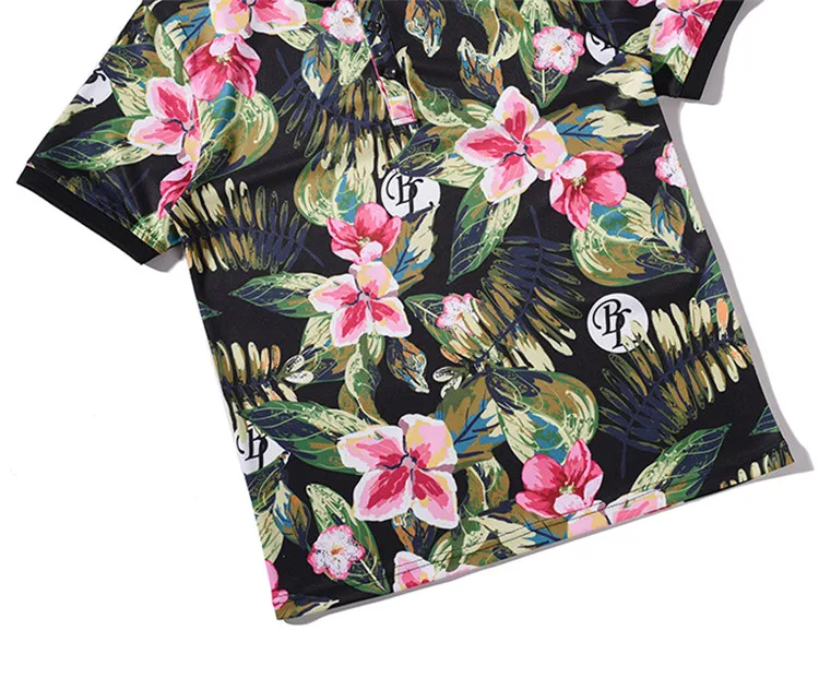 Новинка, брендовые рубашки поло для мужчин, летние топы, с принтом, Brautiful, Harajuku, стильные, с цветочным рисунком, 3d, рубашки поло размера плюс, X736