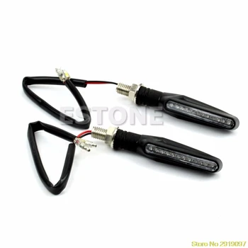 

New Arrive 2 x Universal Motorcycle 12 LED Turn Signal Light Indicator Blinker Amber Lightping Support