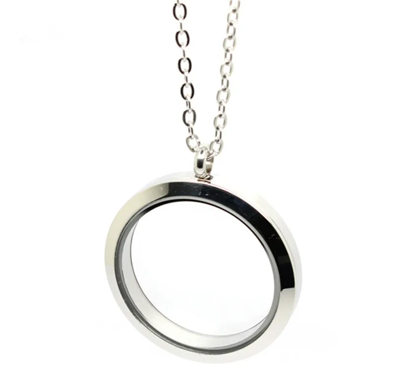 

(20mm/25mm/30mm) floating lockets pendant 316L stainless steel screw living memory floating lockets necklace for women jewelry