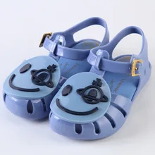 Девушки сандалии Mini Melissa Милые Туфли Melissa Обувь Сандалии Улыбка Сандалии Дети Нескользящие Износостойкие Сандалии