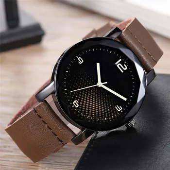 

2019 NEW Quartz Men's Sport Watches Male Clock Watch Business Man Leather Temperament Gift WristWatch Relogio Masculino A4