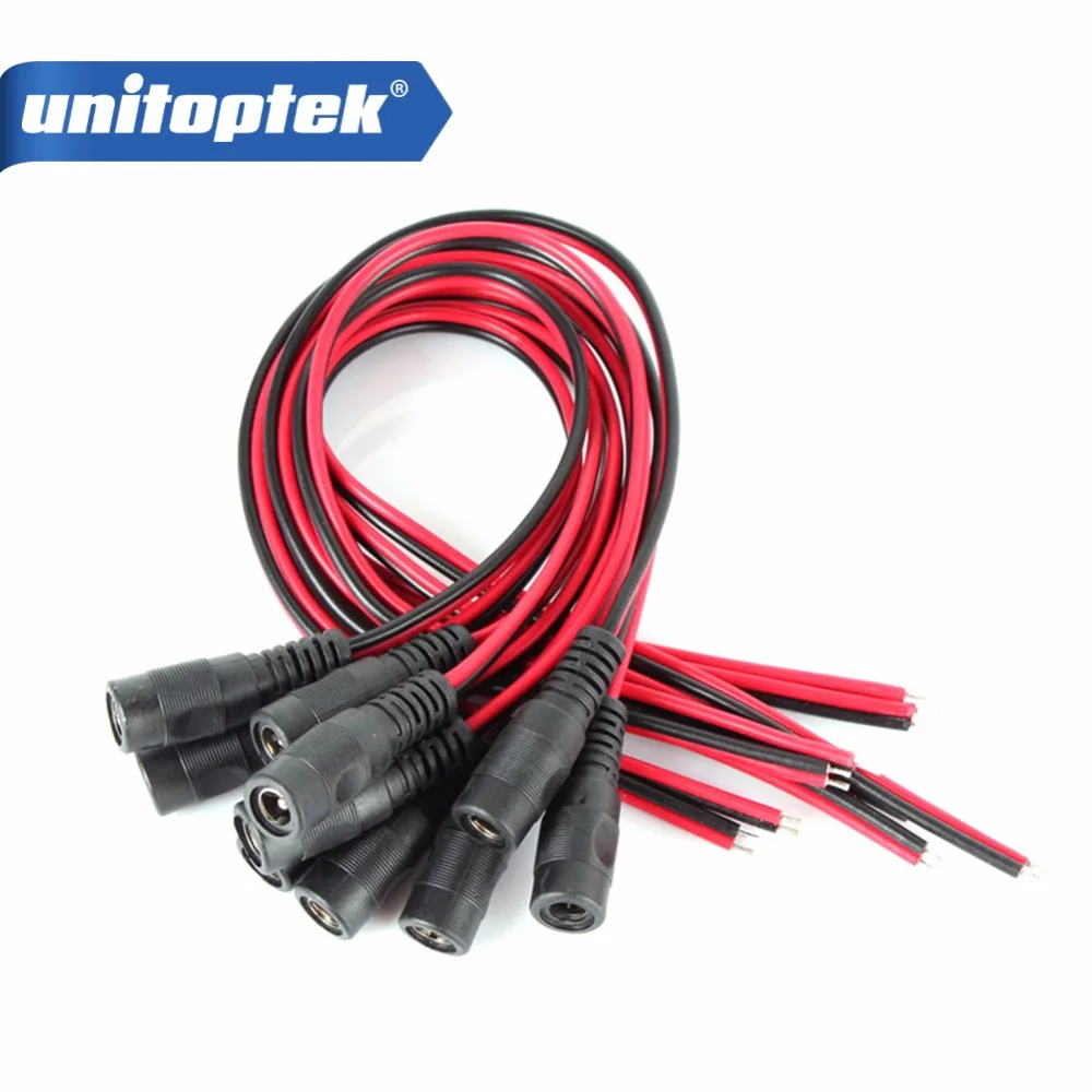 UNITOPTEK 5.5*2.1 mm Female Plug 12V DC Power Pigtail Cable Jack For CCTV Security Camera Connector Cable Surveillance System UNITOPTEK 5.5*2.1 mm Female Plug 12V DC Power Pigtail Cable Jack For CCTV Security Camera Connector Cable Surveillance System