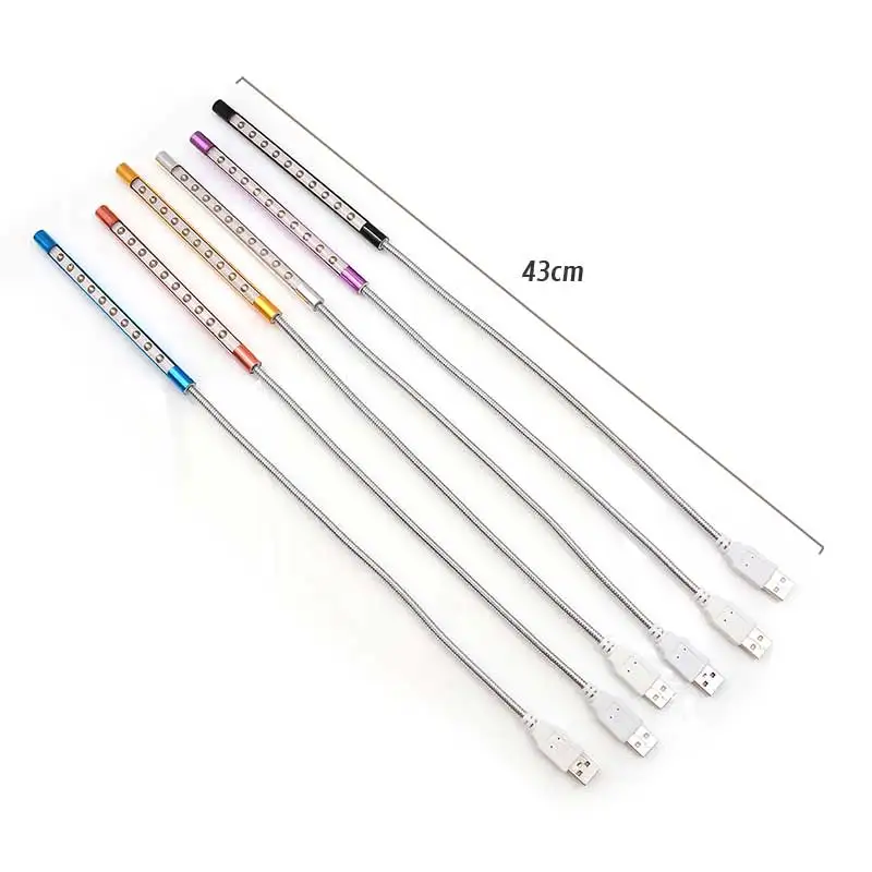  Mini USB table light 10 LEDS USB Light Flexible Metal LED Table Lamp Super Bright Touch Switch Led  - 33036342519