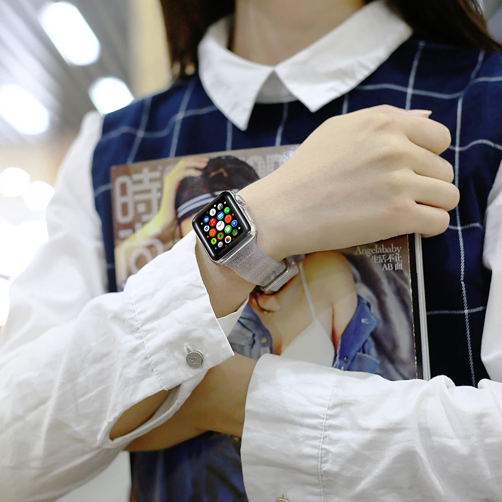 Силиконовый ремешок для Apple Watch 4 3 2 Band золотистый браслет iWatch 42 мм 44 38 40 мм|Ремешки