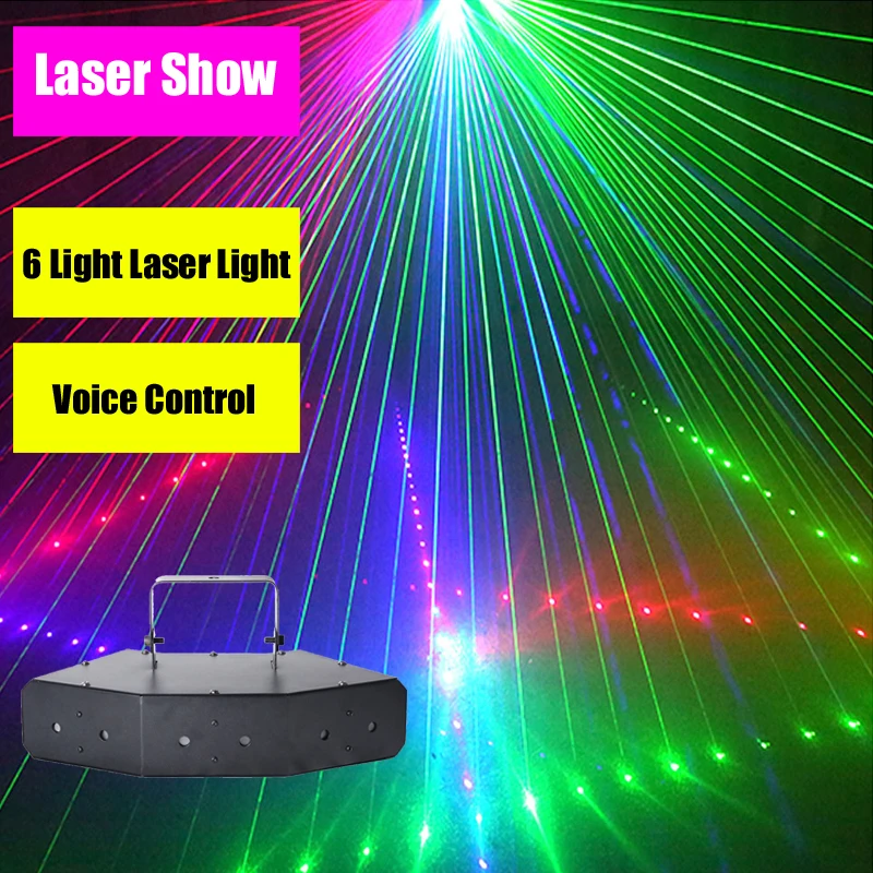 KTV Laser Stroboscope Scan Lights Stage Light Voice Control