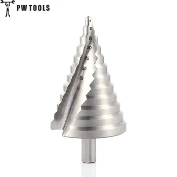 

PW TOOLS 6-60mm Hss Step Cone Drill Bit Hole Cutter Set 12 Steps Metric Step Drill Dia 13mm Wood Metal Drilling Shank