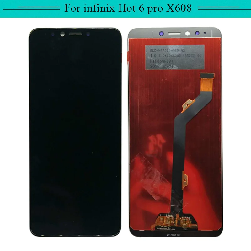1 шт. для Infinix Горячая 6 pro hot6pro x608 ЖК дисплей в сборе полный дигитайзер сенсорный
