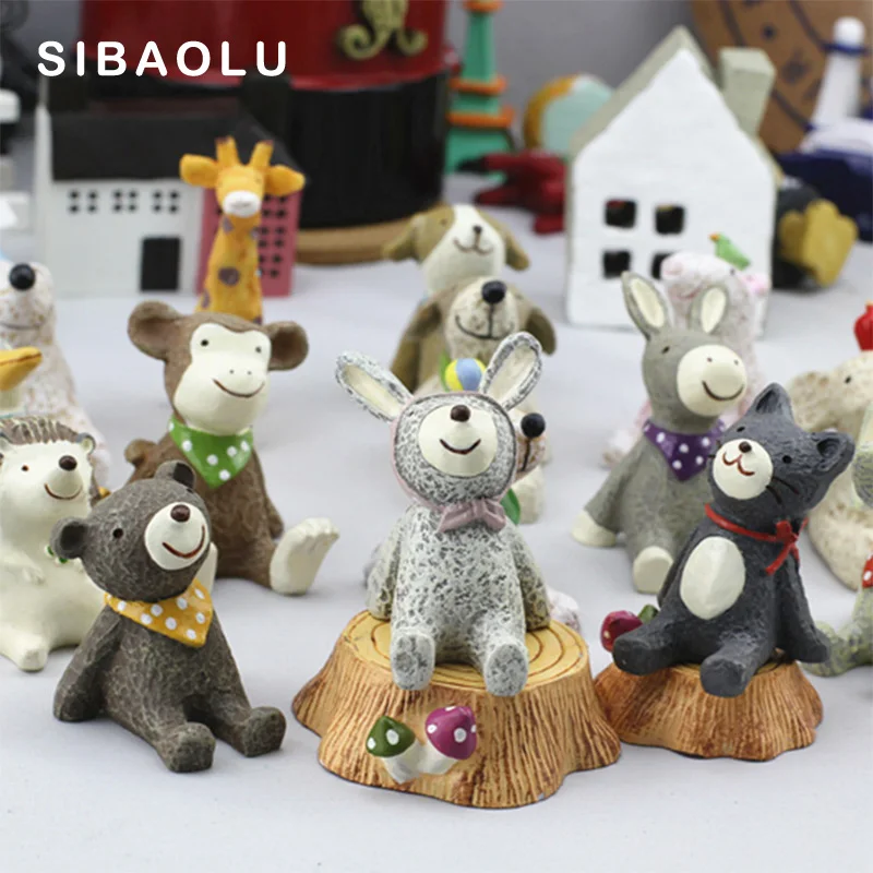 Zakka лягушка панда слон кошка собака свинья миниатюрная фигурка мультяшное