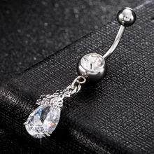 Медицинские кольца из нержавеющей стали для пупка, ювелирные изделия для тела, пирсинг, хрустальные камни, пупка, пупочные серьги для ногтей, ювелирные изделия для тела